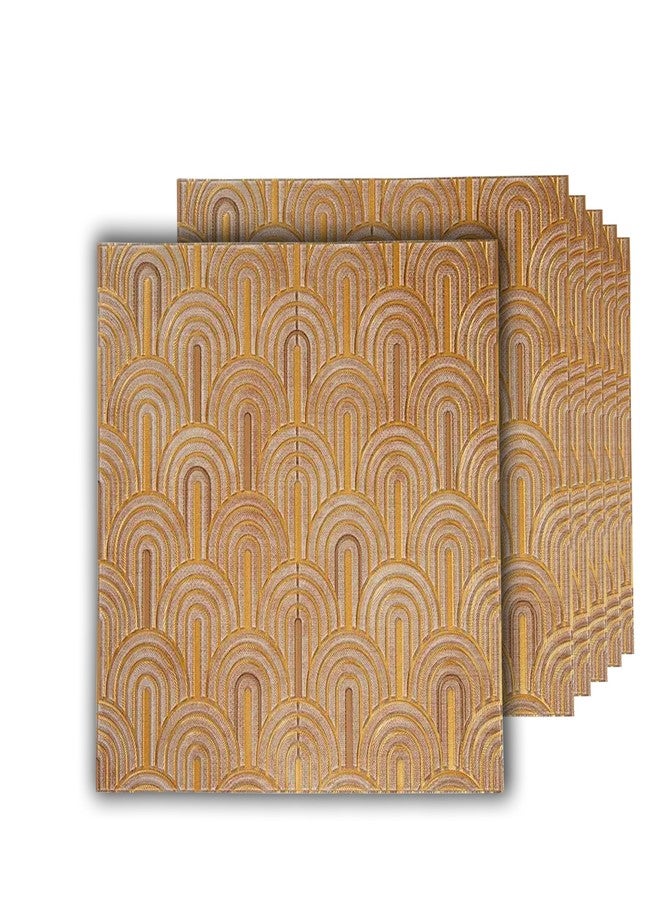 WrapWall 3D New Wallpaper PE Foam self Adhesive Design Wall Stickers/DIY Wallpaper for Home Hotel Living Room Bedroom Cafe Decor || Size 70 * 70 cm (Scallop-Brown-8, 1) - Image 1